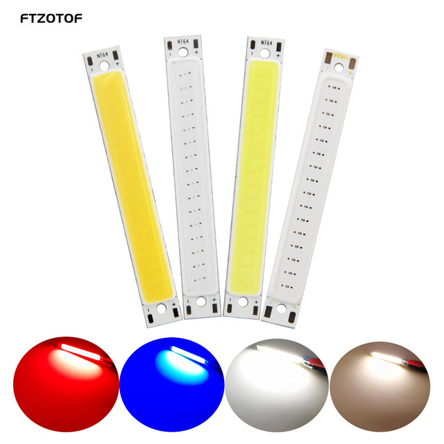 2V 3V LED COB Light 60x8mm Chip Onboard 60mm Warm Cool White Blue Red Bulb  1.5